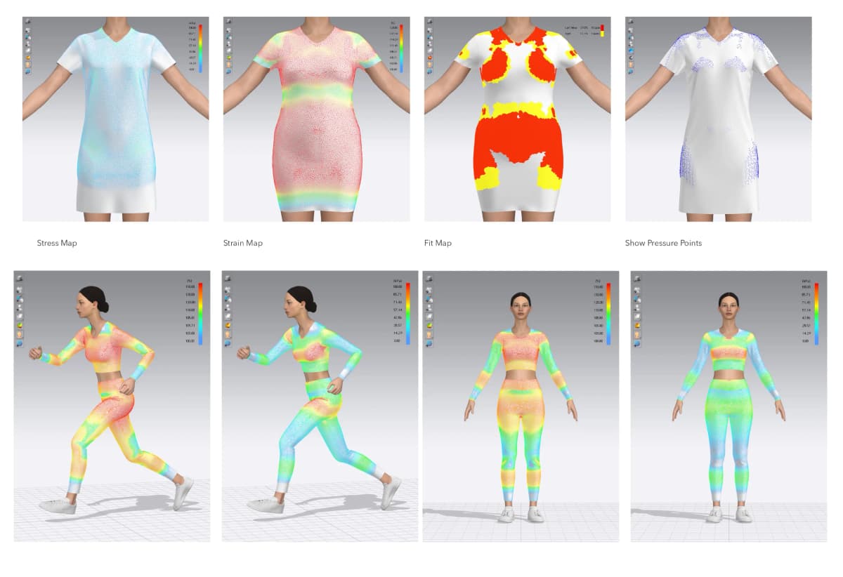 CLO3D garment fit maps