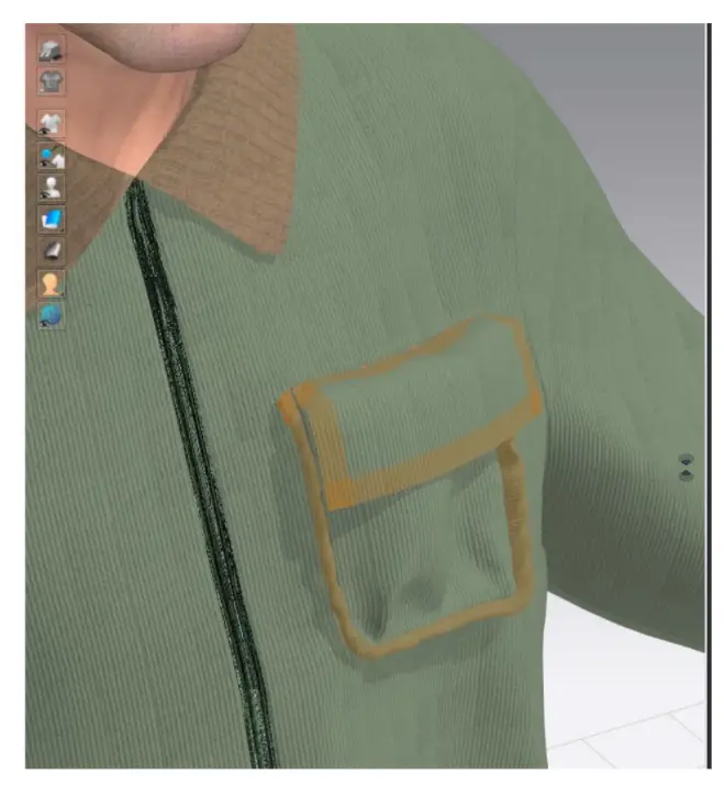 Detailed fabric study and surface texture