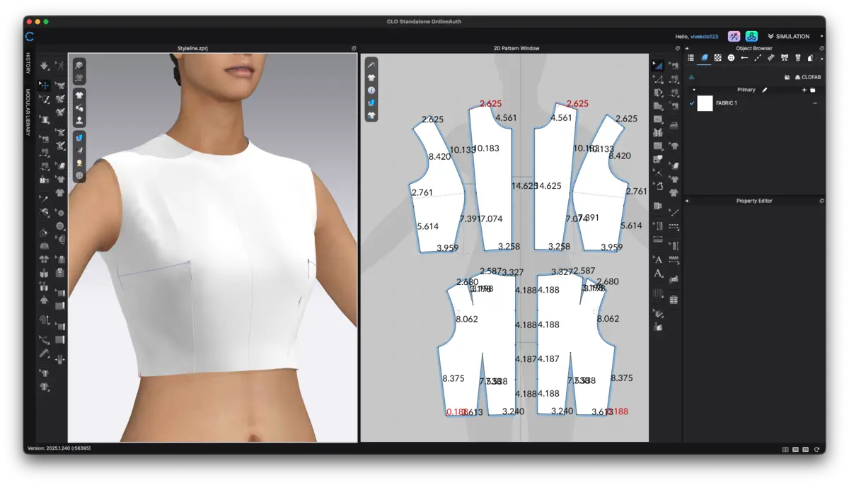 Drafting Basic Bodice with Styleline in CLO3D