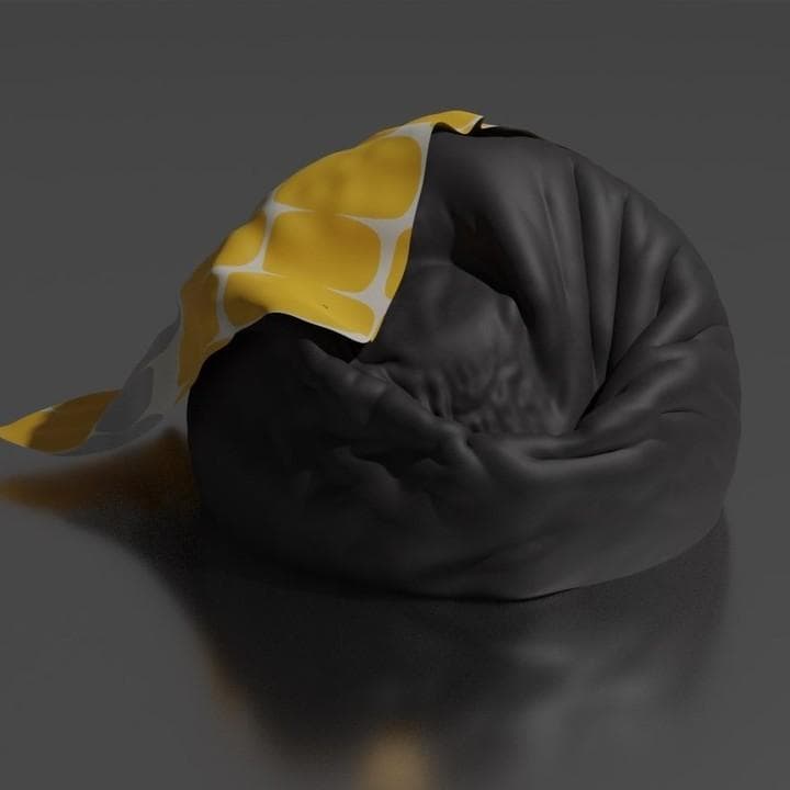 Bean bag with texture