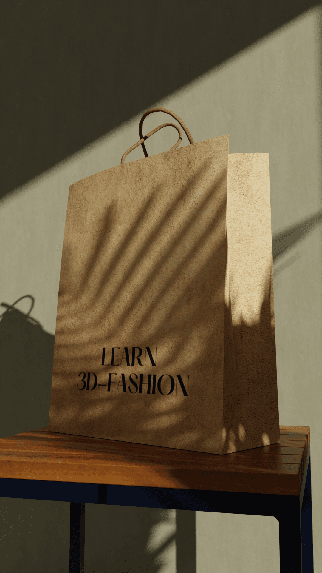 3D rendering of a paper bag