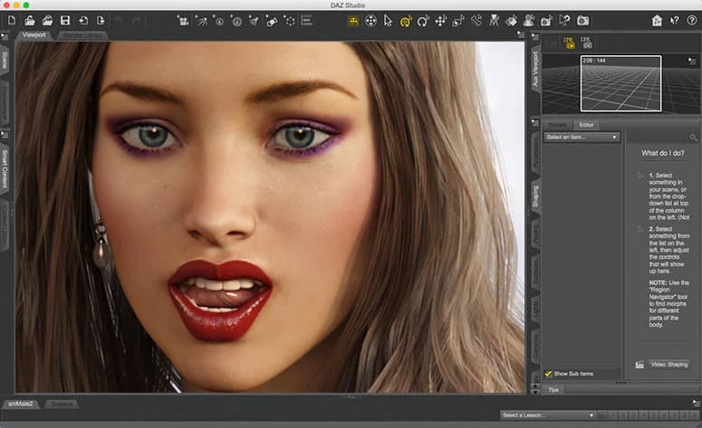 Daz Studio facial expression editor