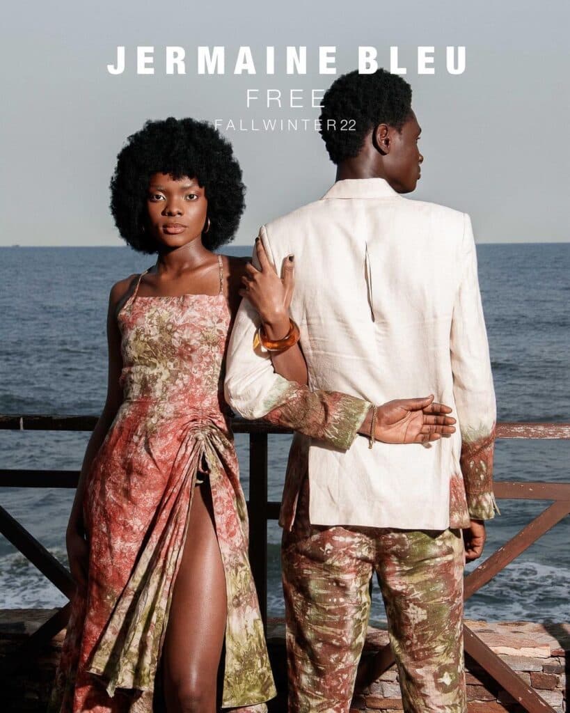 Jermaine Bleu nature inspired texture