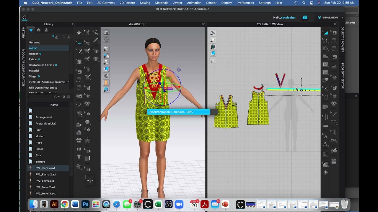 CLO 3D Fashion software interface