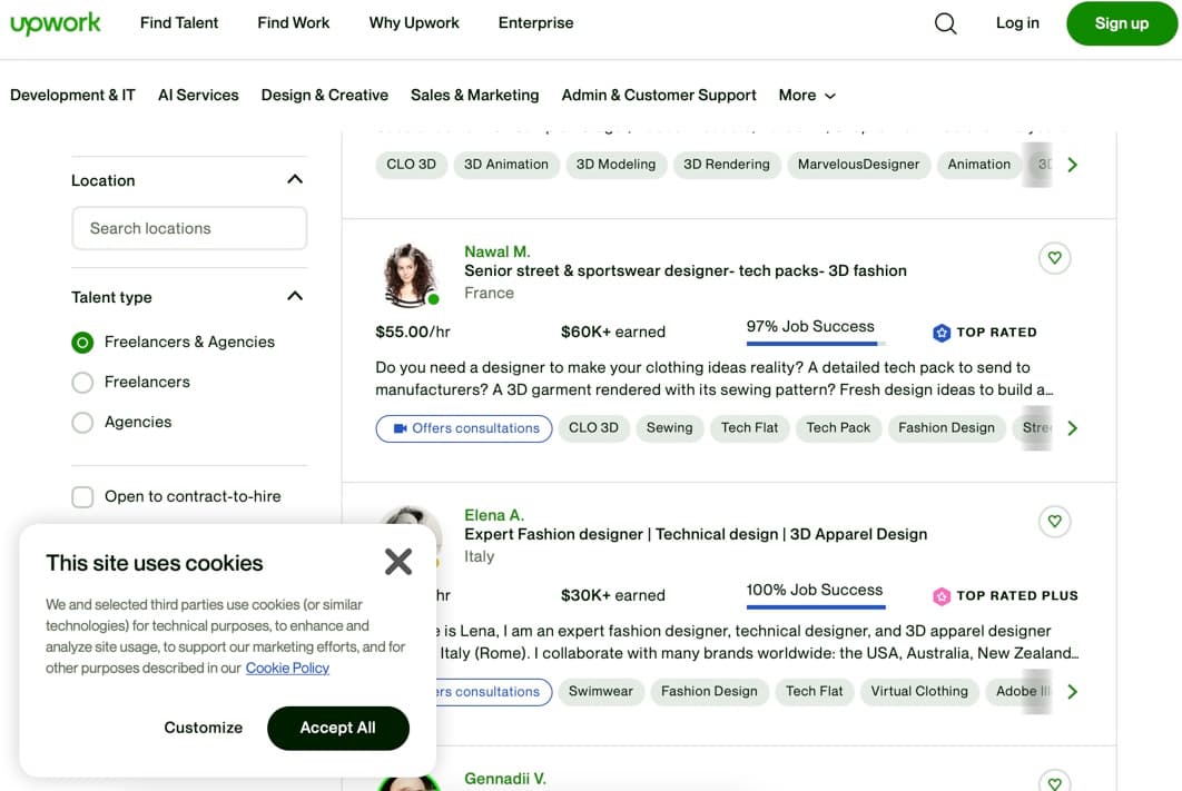 CLO 3D Fashion Designer Jobs on Upwork