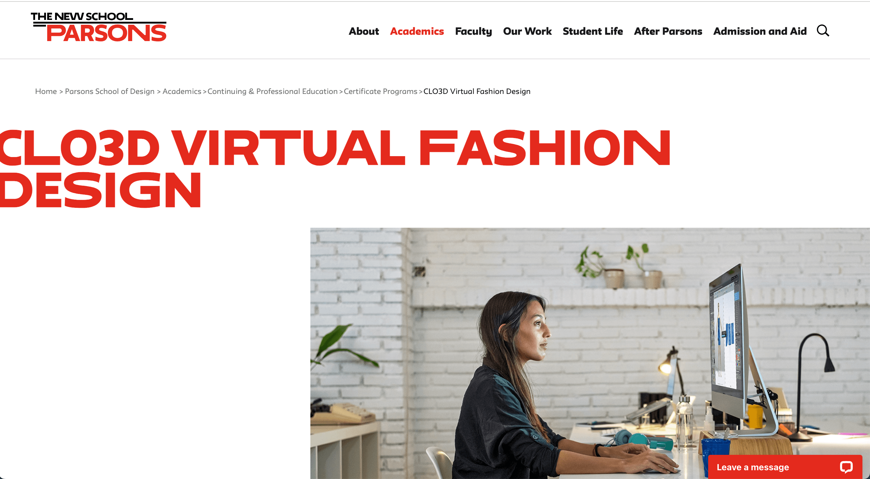 the new school website cover page