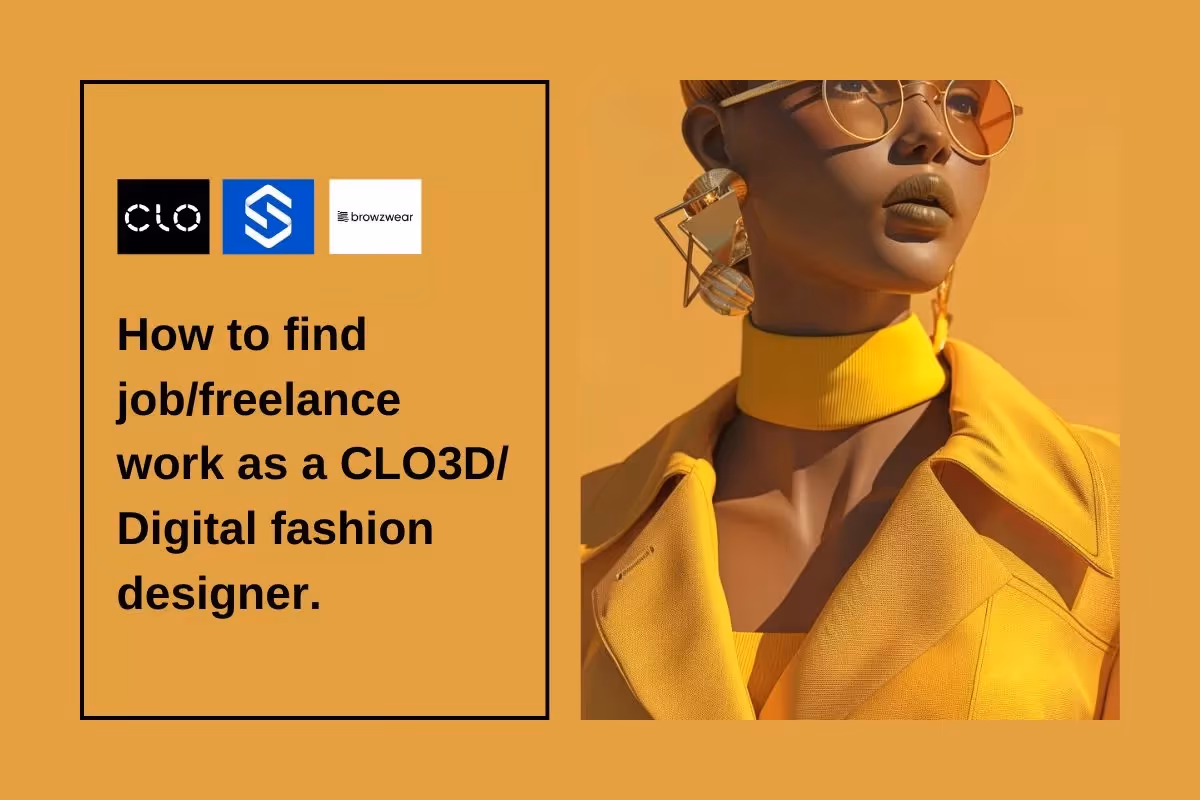 Digital fashion designer working on a computer