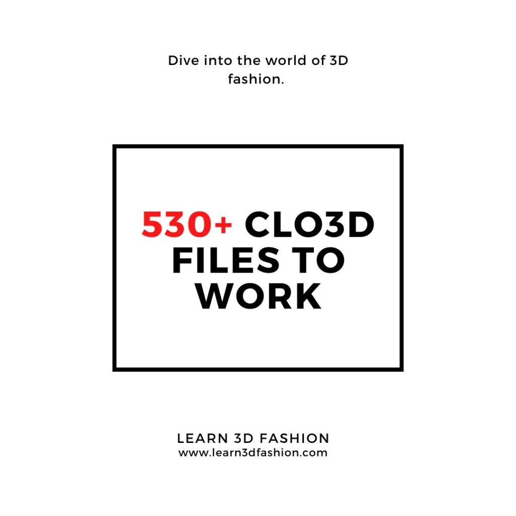 learn 3d fashion 530+ clo files