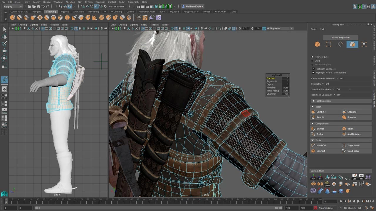 Character creation screen in a video game