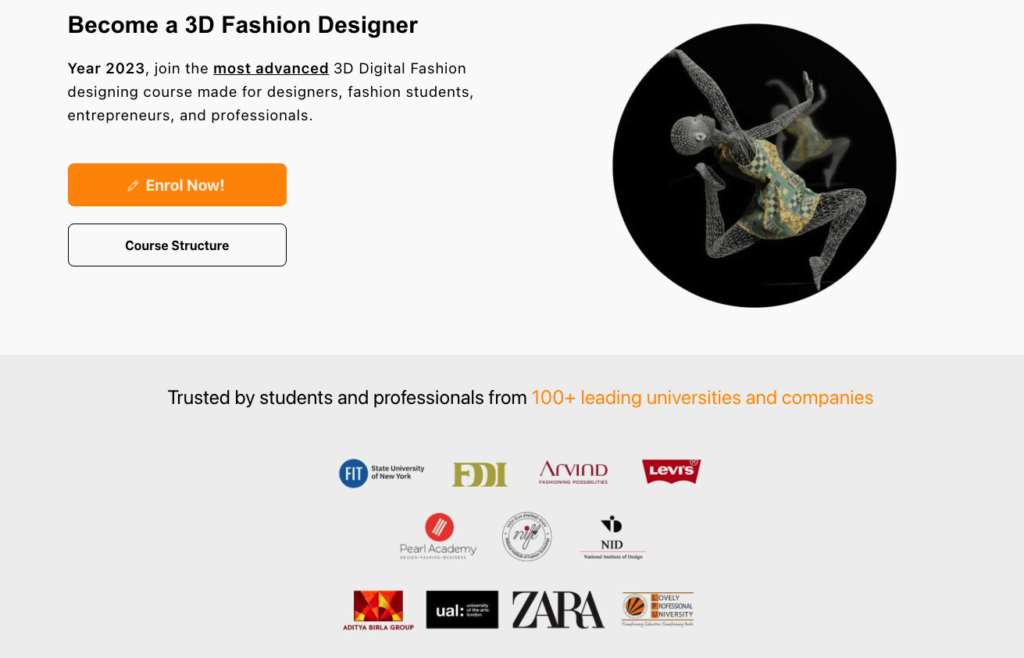 learn 3d fashion website cover page