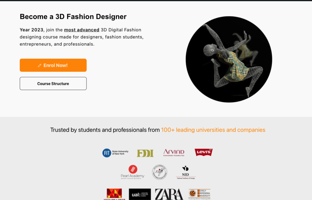 learn 3d fashion weboage