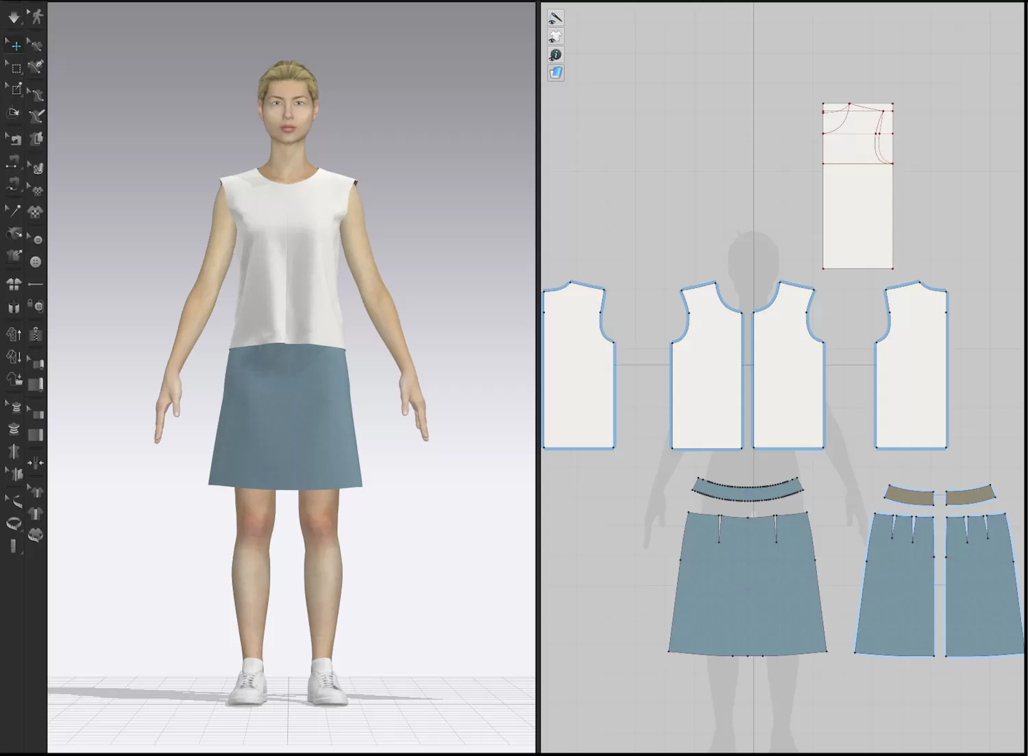 CLO 3D interface