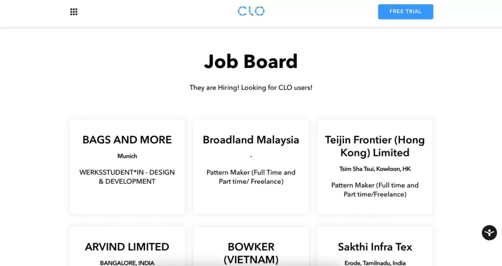 CLO 3D Job dashboard